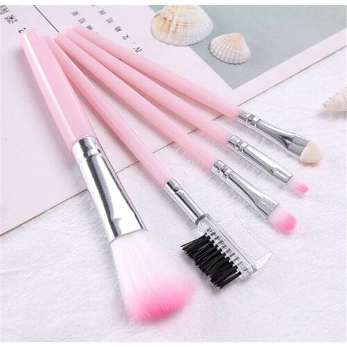 5Pcs/Set Makeup Brushes Handle Face Make Up Soft Cosmetic Foundation Brushes for Travel
