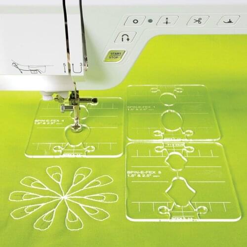 Mini Spin-E-Fex collection 1 Templates Patchwork Ruler for low shank domestic sewing machine # 1 set = 3pcs # SEFC-3