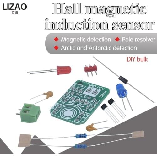 Hall magnetic Induction sensor magnetic detection pole resolver North and South detection module DIY learning kit