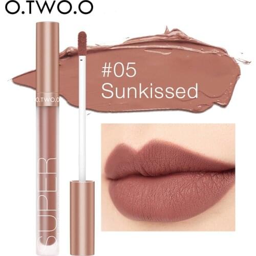 O.TWO.O Makeup Matte Lip Gloss Super Soft No Sticky Woman Sexy Red Brown Nude Lipstick Waterproof Lips Cosmetics