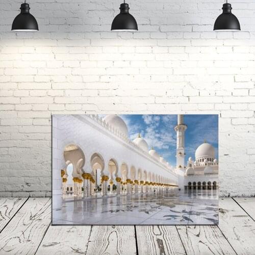 Mosque Building City Landscape Canvas Painting Print Bedroom Home Decor Modern Wall Art Oil Painting Poster Pictures Framework