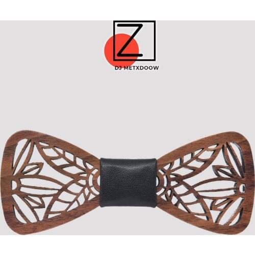 New Arrival Hollow Wood Bow Ties for Mens Wedding Suits Wooden Bow Tie Butterfly Shape leaves Bowknots Gravatas Slim Cravat