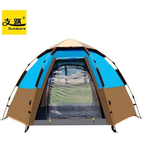 Tent outdoor 5-8 people automatic rainstorm protection 2 double thick rainproof camping outdoor camping household tent