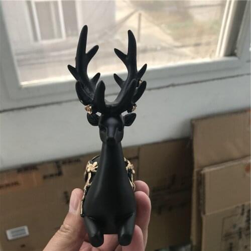 Resin Deer Figurine Display Stand for Crystal Glass Ball Photography Lensball Base Magic Sphere Holder Christmas Ornament Statue