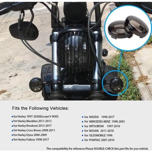 Turn Signal Lens Smoked Bullet Style Easily Installation Personal Car Elements for Harley Blackline Breakout Dyna 97-20
