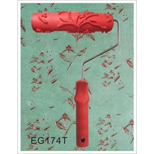 7" Rubber Roller Embossed Texture Pattern Paint Roller Home Decoration Paint Brush Background Wall Tool 7 Inch