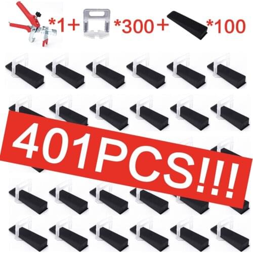 601pcs tile leveling system 1mm/1.5mm/2mm/2.5mm/3mm 300pcs clips+300pcs Wedges +1piece plier plastic tile spacers tiling tools