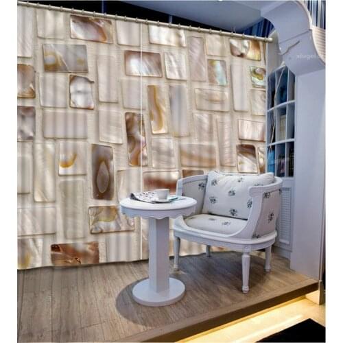 Modern living room curtains marble curtains 3D Curtains For Living room Bed room Office Hotel Home