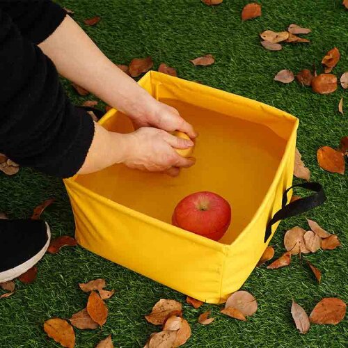 Outdoor Foldable Sink Square Fishing Bucket Mountaineering Camping Travel Bucket Travel Folding Bucket Portable Washbasin