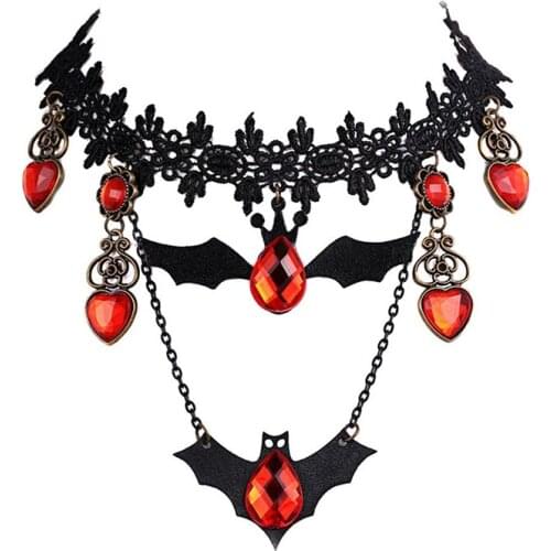 Halloween unique designs statement halloween bat necklaces