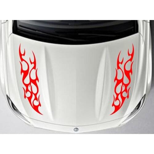 Universal Fashion Car Racing Flames Fire Hood Decals Vinyl Graphics Stickers