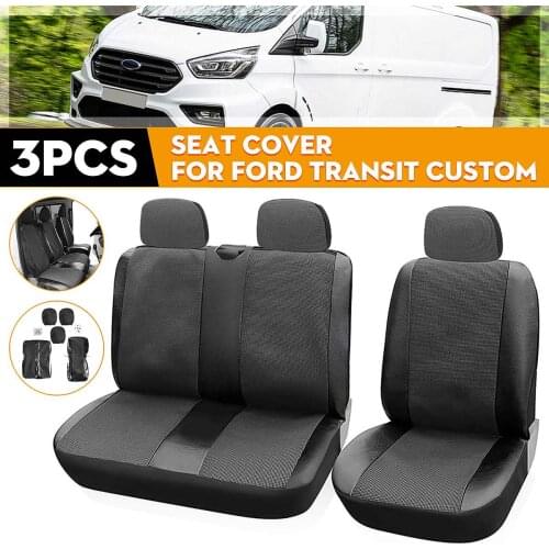 3pcs Universal Car Truck Seat Cushion Cover 1+2 Type Split Seat Cover Dustproof For Ford Transit Custom For Renault For Toyota