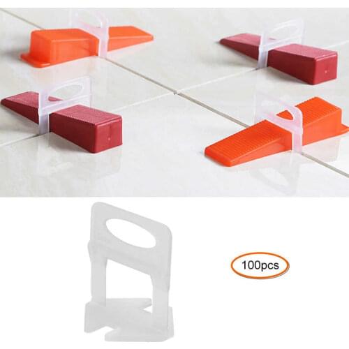 100Pcs 0.5mm Tile Leveler Base Clips Wall Tiling Flooring Horizontal Position Leveling Tool