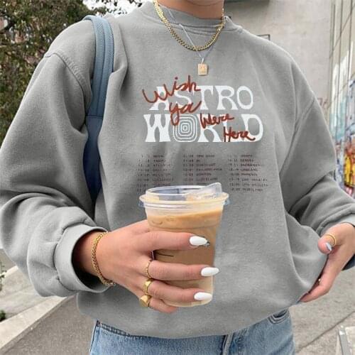 2021 New Fleece Sweatshirts Harajuku Loose Streetwear Top Autumn Spring O Neck Pullover Hoody Women Oversize