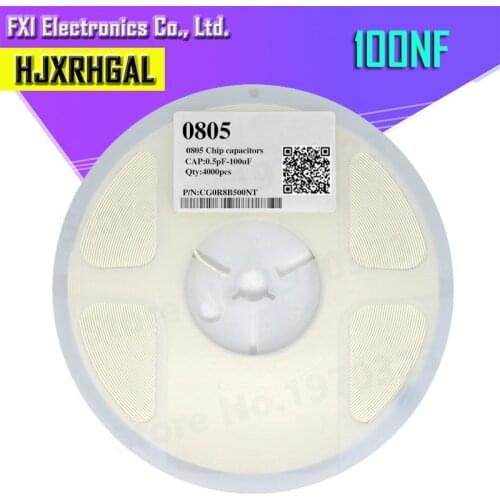 1Reel 4000pcs 0805 SMD ceramic capacitor 100NF igMopnrq new Hot Products