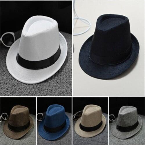 2019 Classic Hat Fedoras Cap Travel Brim Wide Summer New Classic Mens Women Fedora Hat Wide Brim Panama Hat Dress Hat 6 Colors