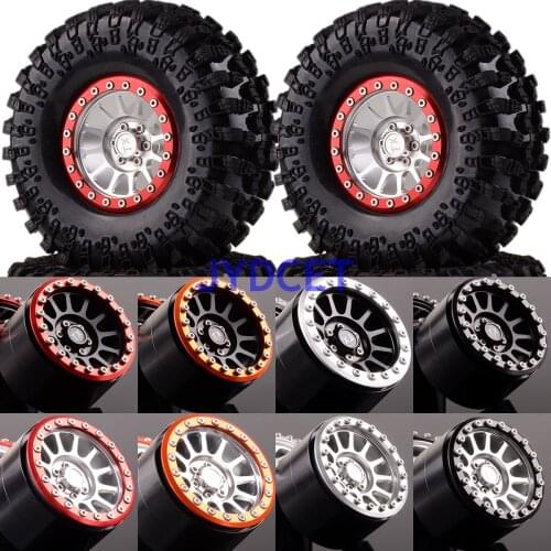 2022-3021 Aluminum 12-Spokes Beadlock 2.2" Wheel Rim & 125mm Super Swamper Rocks Tyre 4pcs For RC 1/10 Climbing Rock Crawler