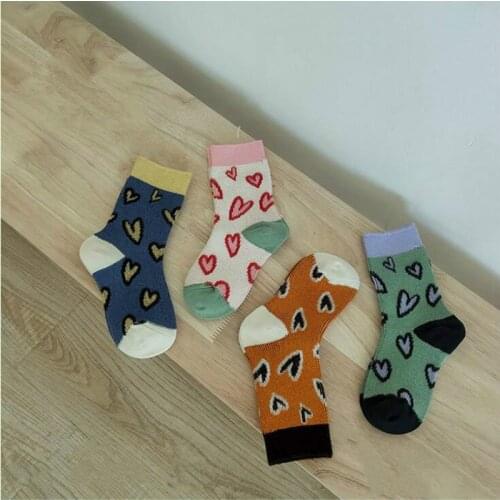 4 Pairs/Lot Baby Socks Fashion Korean Cartoon Baby Boys Girls Socks Spring Autumn 1-8 Years Kids Cotton Socks