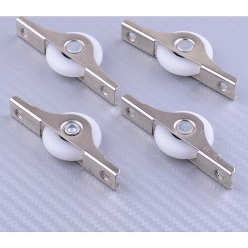 4pcs 25mm Cabinet Wardrobe Nylon Sliding Wheel Door Window Roller Pulley Furniture Accessories