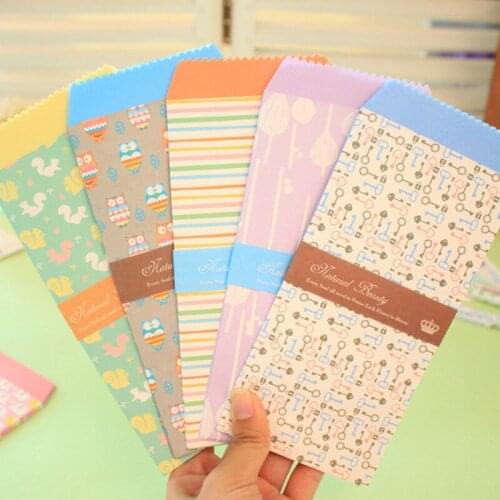5pcs Korea Stationery Love Envelope School Students Business Office Envelope Multi-function Festival Invitation Paper Envelope
