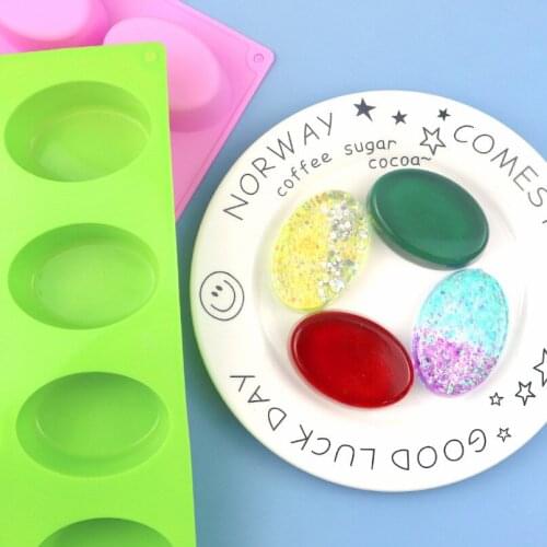 8 Oval Silicone Cake Mold Handmade Soap Mold XG188