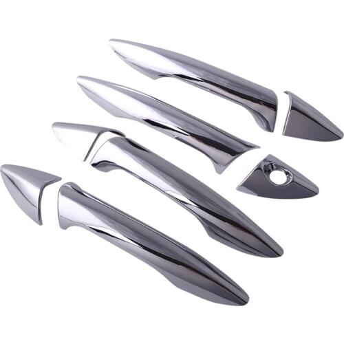 Car 4 x Outside Door Handle Bar Frame Cover Trim Kit LHD Fit For Hyundai Elantra 2011 2012 2013 2014 2015 Accessories