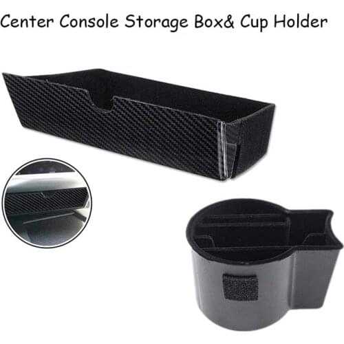 Car Style Center Console Storage Box Drawer Tray Cup Holder for Tesla Model X Model S 2012 -2019