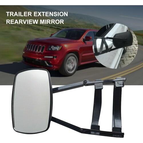 Car Clip On Towing Mirror Trailer Rear View Mirror Extension Adjustable Blindspot Flat Mirror Side Wing for Towing Trailer Truck