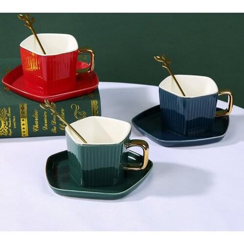 SPSCO Barista Latte Art Cup and Saucer, 3 Color to Choose for Latte & Cappuccino & Double Espresso, New Bone China