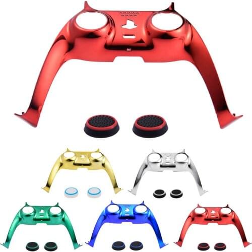 Controller Handle Front Middle Housing Shell For Sony PS5 Gamepad Decorative Strip Skin Case Cover Face-plate Replacement