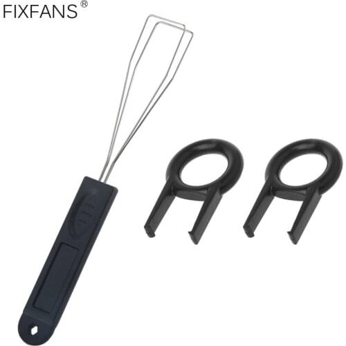 Black Stainless Steel Wire Keycap Puller Removal with 2Pcs Plastic Key Cap Remover Tool Kit for Cherry MX Mechanical Keyboard