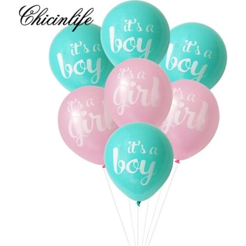 Chicinlife 10Pcs Gender Reveal its a girl boy Latex balloons First Birthday Party Home baby Shower Balloon Decorations Supplies