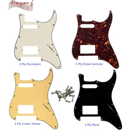 Pleroo Guitar Parts For No knob hole 11 Screw Holes With Floyd RoseTremolo Brige St Hs PAF strat Guitar pickguard