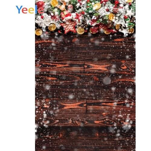 Christmas Flower Snowflake Wooden Floor Home Decoration Backdrop Photography Custom Photographic Background For Photo Studio