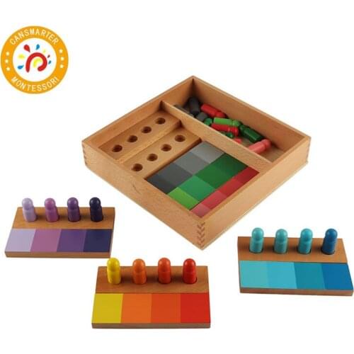 Montessori Kids Toy High-Quality Wood Color Resemblance Sorting Task Game Wood Early Childhood Preschool Toys Educational SE054