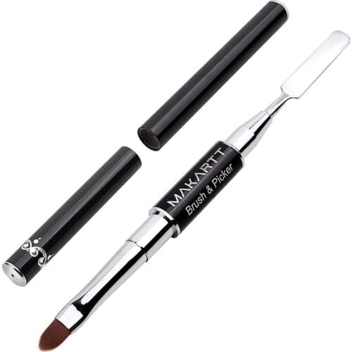 Makartt Poly Extension Gel Brush & Picker, Dual-Ended Brush Pen Tool for Poly Builder Gel, Acrylic Gel Nail Brushes