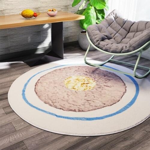 Nordic Circle Round Carpet Lamb Velvet Modern Living Room Bedroom Rug Carpets Computer Chair Room Mat Carpet Fluffy Soft Kids