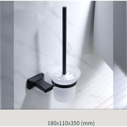 Matte Black Newest solid brass Bathroom Hardware Accessory bathroom Toilet brush holder-A