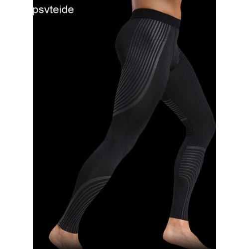 Mens Compression Pants Running Pants Striped Men Trousers Men Gym Leggings Sport Leggings Mens Compression Tights Pants Fitness