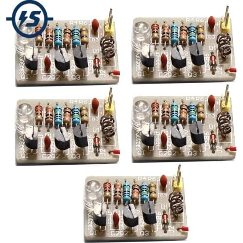 5pcs Mobile Phone Signal Flash Light DIY Kit 3-12V Radiation Power Electronic Fun Kit