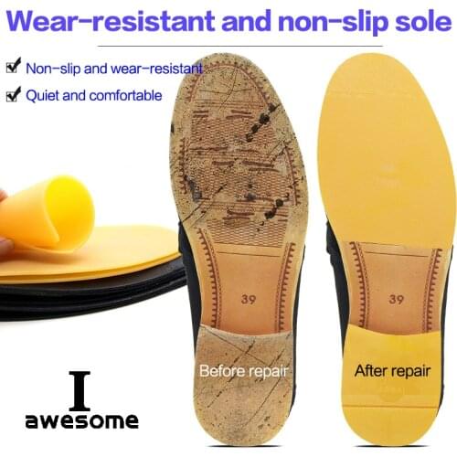 Anti Slip Outsoles Rubber Shoe Sole for Leather Business Shoes Repair Forefoot Pads Soles Bottoms Ground Grip Outsole Insert Pad