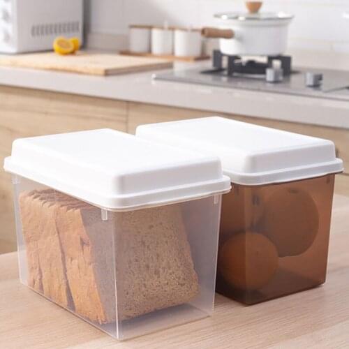 Food Container Plastic Bento Fresh-Keeping Box Fridge Multi Capacity Toast Storage box Kitchen Storage Box