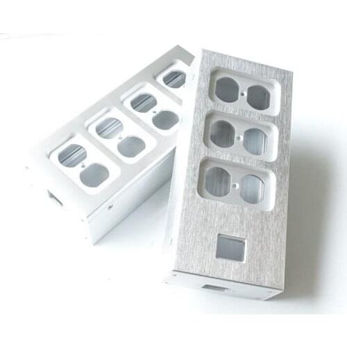 Full aluminum HIFI EU power case European standard power socket chassis HiFi DIY