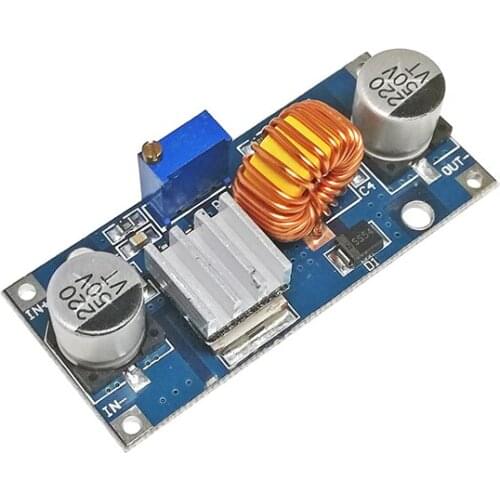 1PCS 5A XL4015 DC-DC 4-38V to 1.25-36V 24V 12V 9V 5V Step Down Adjustable Power Supply Module LED Lithium Charger With Heat Sink