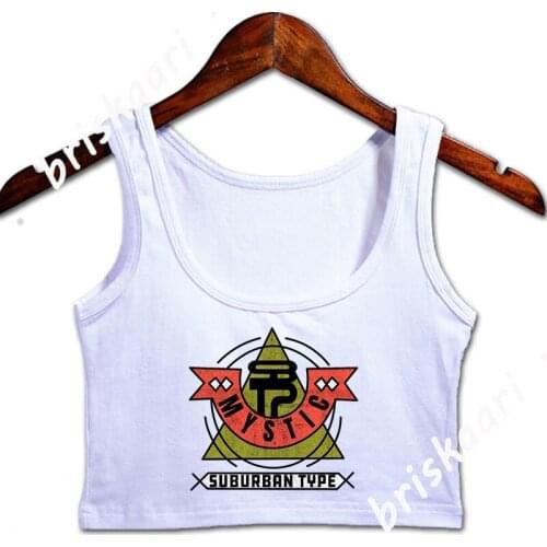 Suburban Type Mystic Crop Top Women Tank Top Graphic Comical Spring Outfit Sleeveless O-Neck Clothes Vest