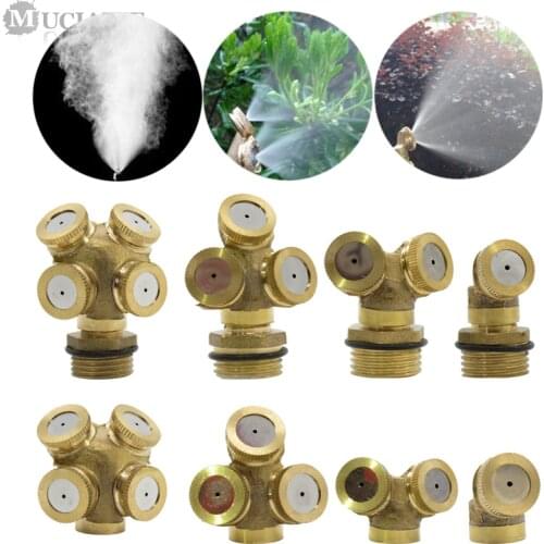 MUCIAKIE 1PC 1/2 inch (20mm) Male 14mm Female Misting Sprinkler Garden Watering Irrigation Spray Nozzle Brass Mist Sprayer
