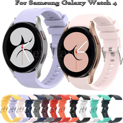 Silicone 20mm Watchstrap Band For Samsung Galaxy Watch 4 44MM 40MM 4 Classic 46MM 42MM Smart Wristband Bracelet Wriststrap belt