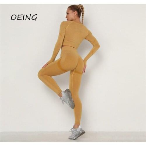 Gym Clothes Long Sleeve Women Yoga Set Seamless Workout Clothes for Women