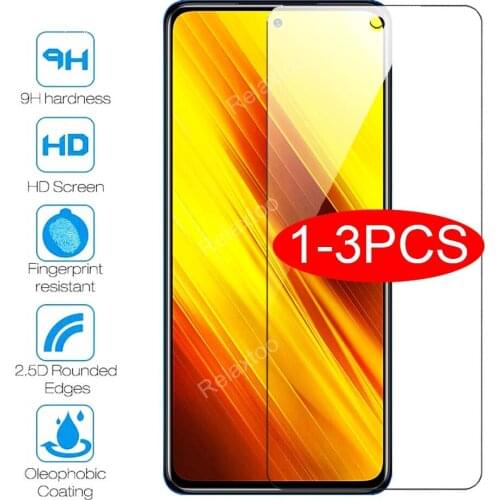 1-3PCS Screen Protector Glass for Xiaomi POCO X3 nfc 9H HD Tempered Glass for xiaomi poco x3 nfc for xiao mi po co x3 glass film