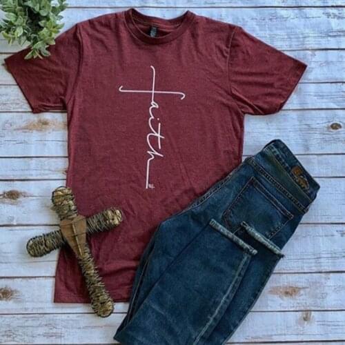 Grow In Grace Tee Womens Plus Size Female Tshirt Thankful Tops Harajuku Tee Keep Faith Shirt Women Christmas T-shirts